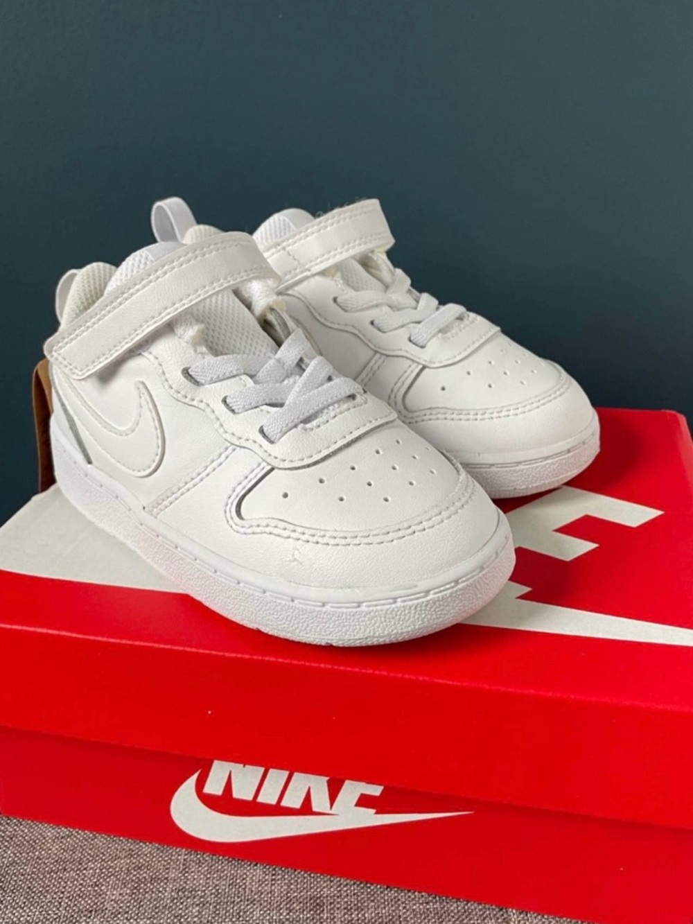 Nike Court Borough Low Recraft Sneaker || White || Toddler Size 8C